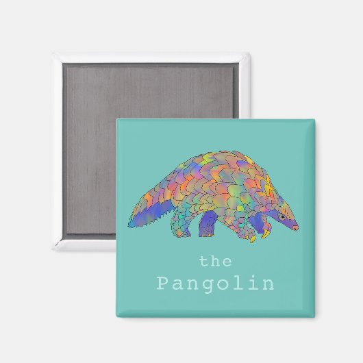 Zelden Pangoline-antewaterkleurig Magneet (Voorkant / Achterkant)