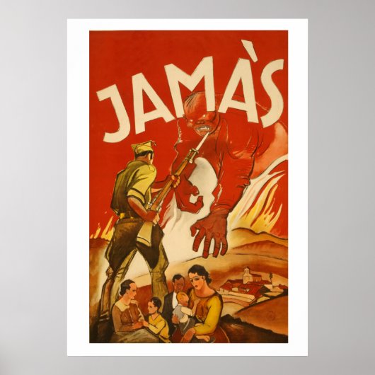 Zelden Spaans Poster voor de Burgeroorlog JAMAS (Voorkant)