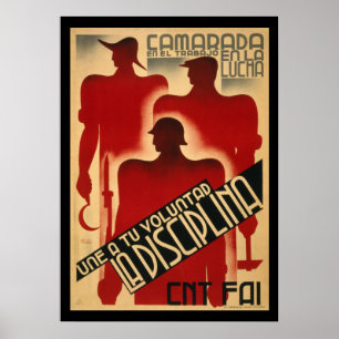 Zelden Spaanse propaganda voor de burgeroorlog - d Poster
