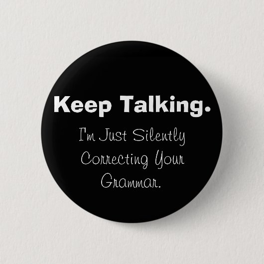 Zelden uw Grammatische Button corrigeren (Voorkant)