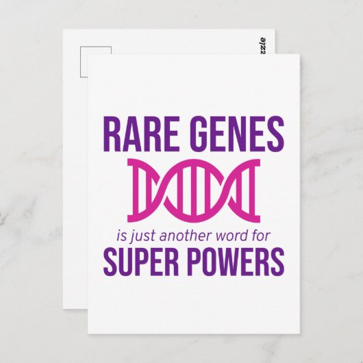 Zelden Zelden Zelden Ziektebewustzijnsdag Zebra Briefkaart (Voorkant / Achterkant)