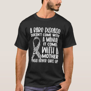 Zelden Ziekteziekte Bewustmaking Zebra Ribbon Moed T-shirt