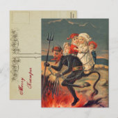 Zeldzaam Redheaded Briefkaart Krampus (Voorkant / Achterkant)