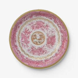 Zeldzaam Roze 'FITZHUGH' Bord -Circa 1810 Stijl