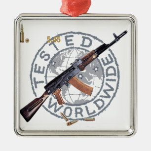 ZELDZAME AK-47 RUSSISCHE ARMY KALASHNIKOV PISTOOL METALEN ORNAMENT