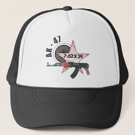 ZELDZAME AK-47 RUSSISCHE ARMY KALASHNIKOV PISTOOL  TRUCKER PET (Voorkant)