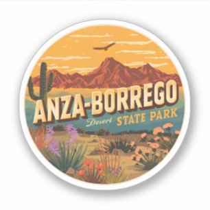 Zeldzame Anza Borrego Desert State Park woestijn c Sticker
