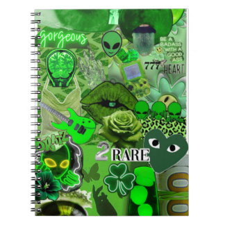 Zeldzame Energie Groene Collage – Alien Esthetic & Notitieboek