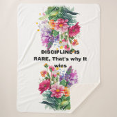 Zeldzame Floral Quote Art Sherpa Deken (Voorkant)