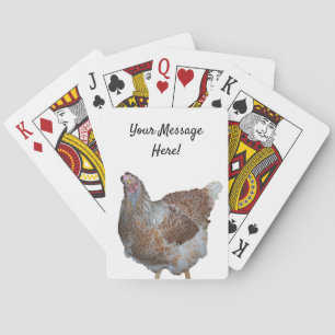 Zeldzame Kippenras Blue laced Red Wyandotte Hen Pokerkaarten
