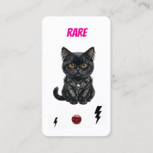 Zeldzame Punk Kat-Verzamelaarskaart-Black Rebel