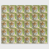 Zeldzame Siberische Tijger: Bedreigd Rust Cadeaupapier (Vlak)