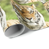 Zeldzame Siberische Tijger: Bedreigd Rust Cadeaupapier (Rol Hoek)