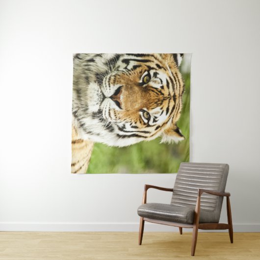 Zeldzame Siberische Tijger: Bedreigd Rust Wandkleed (In Situ (horizontaal))