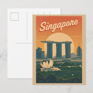 Zeldzame Singapore Marina Bay Sands geschenken Briefkaart