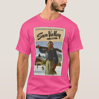 Zeldzame Sun Valley Idaho Ski Design Oversized T-shirt
