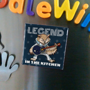 Zeldzame Uil Legende In De Keuken Rockster Kunstwe Magneet