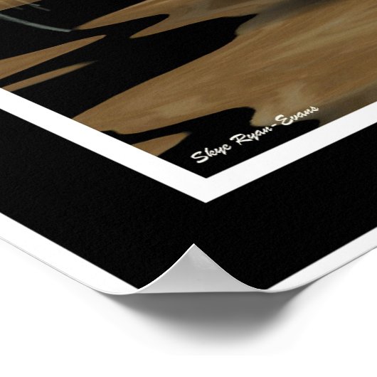 ZELDZAME WIT-TIGER EN MOON Art Prints & Posters (Hoek)