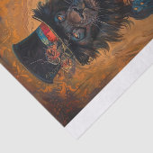 Zeldzame Zwarte Leeuw12 Tissuepapier (Detail)