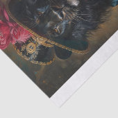 Zeldzame Zwarte Leeuw4 Tissuepapier (Detail)