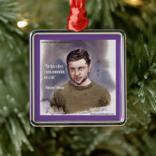 Zelenski, Volodymyr Metalen Ornament