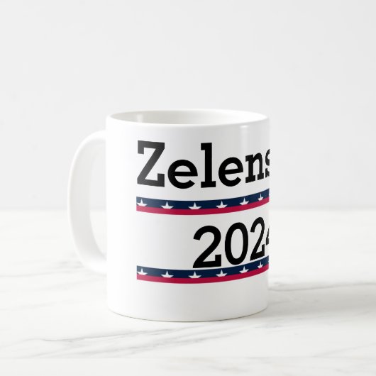 Zelensky 2024 Coffee Mok (Voorkant links)