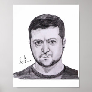 Zelensky Autograaf Poster