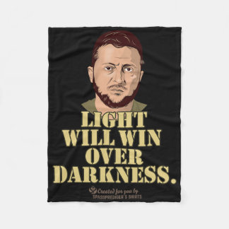 Zelensky citaat Licht zal winnen Oekraïense presid Fleece Deken