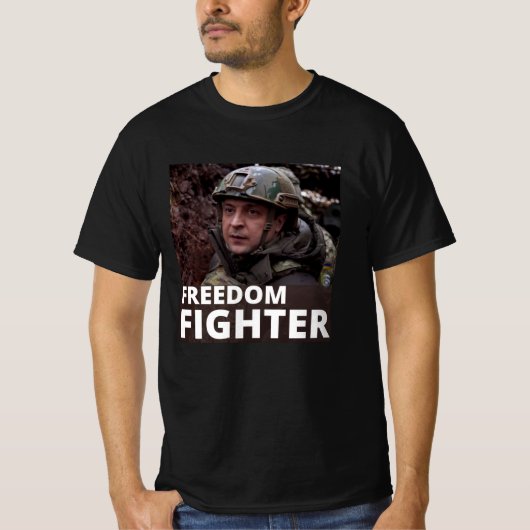 Zelensky, de Freedom Fighter T-shirt (Voorkant)
