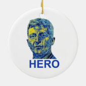 Zelensky Hero Keramisch Ornament (Achterkant)