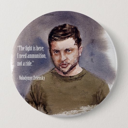 Zelensky, Volodymir-Button Ronde Button 4,0 Cm (Voorkant)