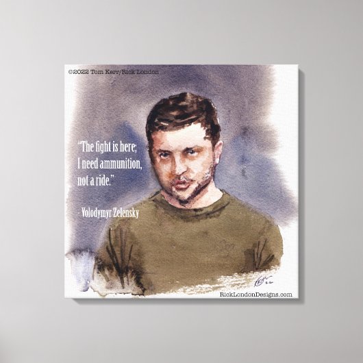 Zelensky, Volodymir Impression sur toile (Recto)