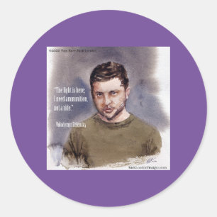 Zelensky, Volodymir Klassieke Ronde Sticker