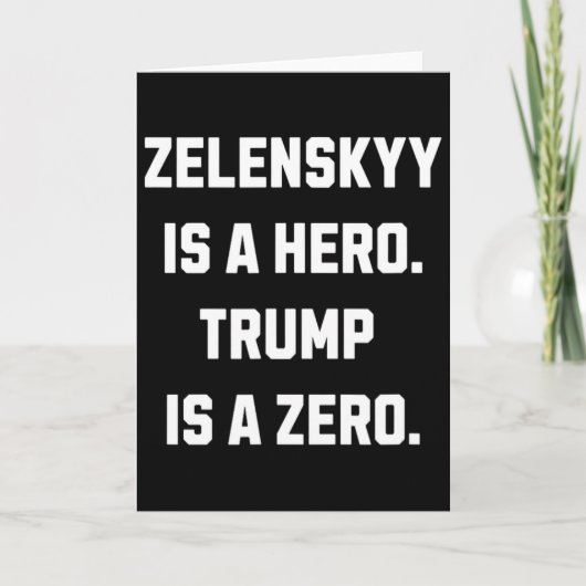 Zelenskyy Is A Hero. Kaart (Voorkant)