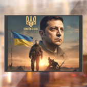 Zelenskyy Oekraïens President Window Cling Decal (Vel 2)