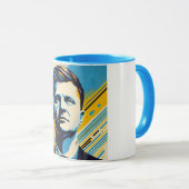 Zelenskyy Pop Art Portrait Mug (Devant droit)