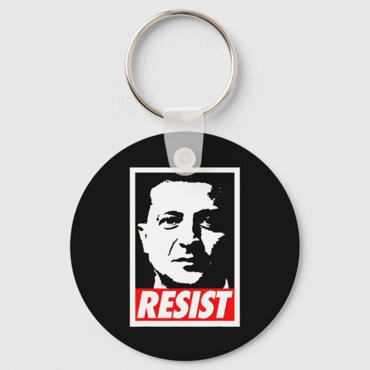 Zelenskyy - Resist Support Ukraine I Stand With Uk Sleutelhanger (Voorkant)