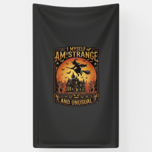 Zelf Ben Ik Vreemd Ongebruikelijk Halloween Heks H Spandoek