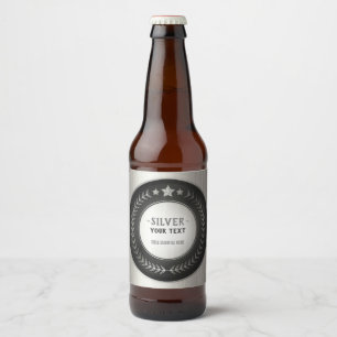 ZELF DRUKKEN DOE-HET-ZELF-MEDAILLE Zilveren Kampio Bier Etiket