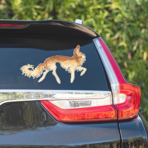 Zelf Goud Ballet Borzoi Custom-Cut Vinyl Sticker