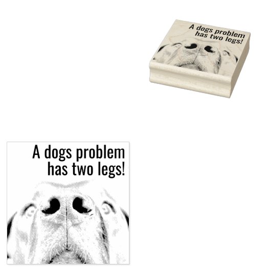 Zelf-inkende stempel met mensen kunnen problemen z (Gestempeld)