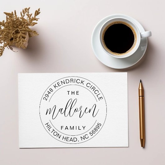 Zelf Inkt Retouradres Housewarming cadeauCustom Rubberstempel