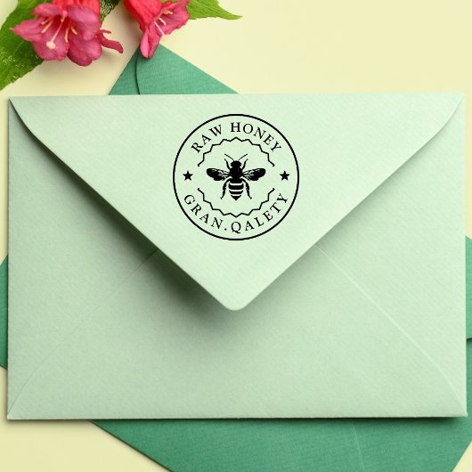 Zelf-inktampon met bij-motief zelfinktende stempel