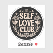 Zelf liefde club esthetisch sticker (Vel)