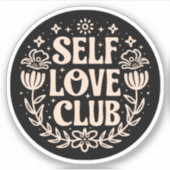Zelf liefde club esthetisch sticker (Voorkant)