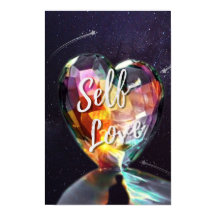 Zelf Liefde Galaxy Hart Poster Inspirerend 11x17
