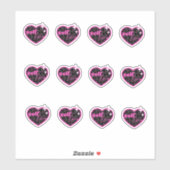 Zelf liefde hart, luipaard print sticker (Vel)
