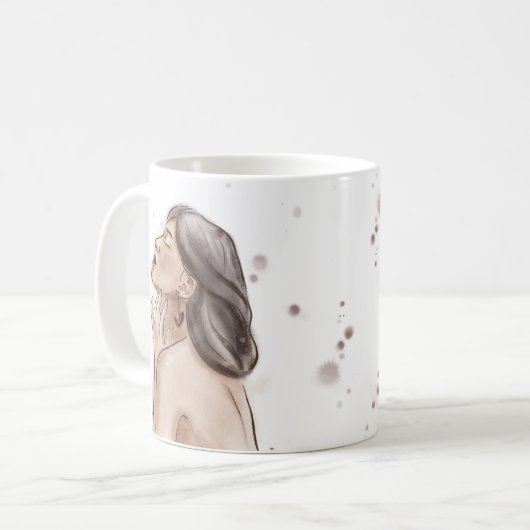 Zelf Liefde Mok | Wit & Splash (Voorkant links)