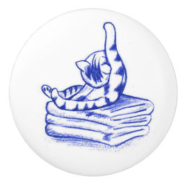 Zelf likken Kitty Kat Badkamer Toile Look Keramische Knop