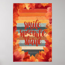 Zelf Motivatie, glimlach, schittering, glans Poster